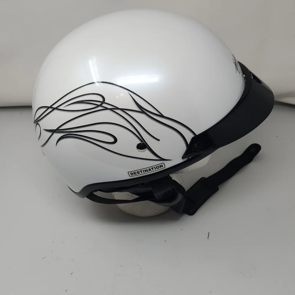Harley Davidson 1/2 Helmet Large Destination Ear flaps & Visor - Picture 5 of 13